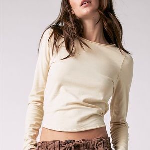 Free People - Be My Baby Sueded Long Sleeve